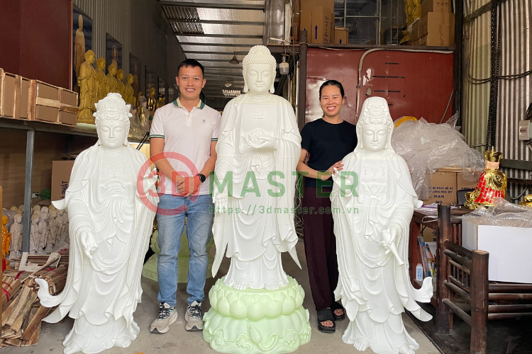 ​3D Printing Service of the Three Saints Statue Set 2.1m High