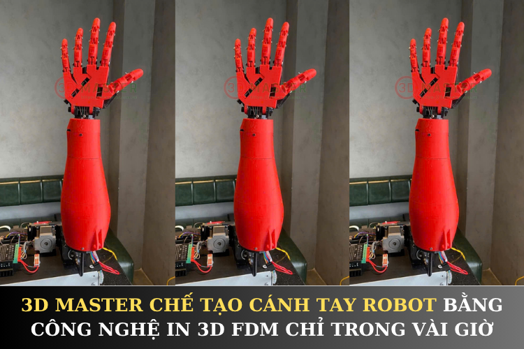 ​3D Master manufactures a robotic arm using FDM 3D printing technology in just a few hours