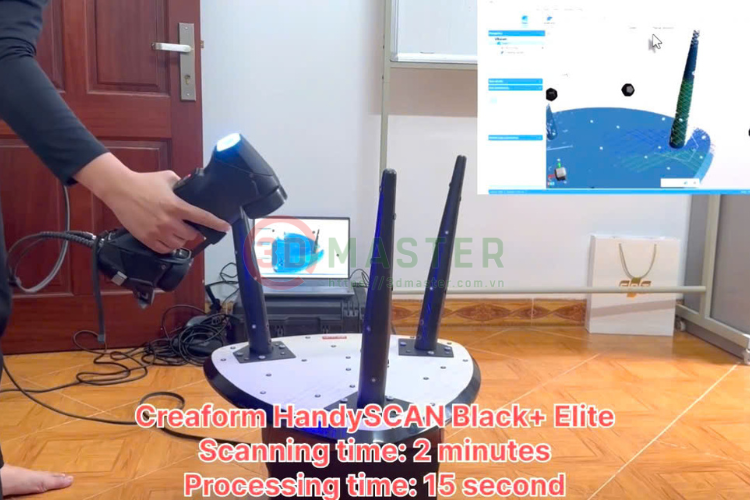Creaform HandySCAN BLACK+ Elite số hoá 3D bàn trà trong 2 phút 