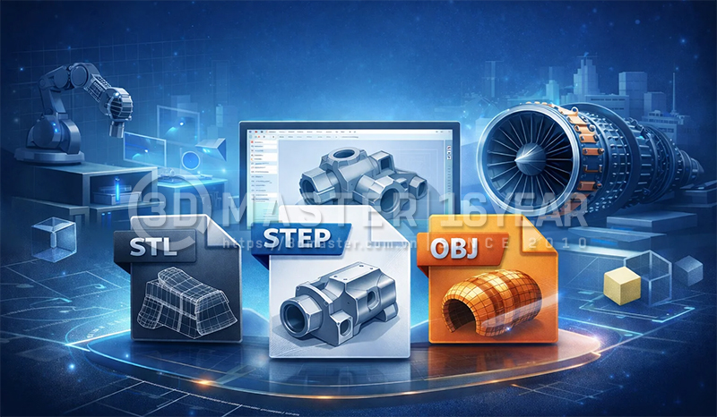 Which 3D File Format Should You Request When Hiring a 3D Scanning Service – STP, STL, OBJ, or PDF?
