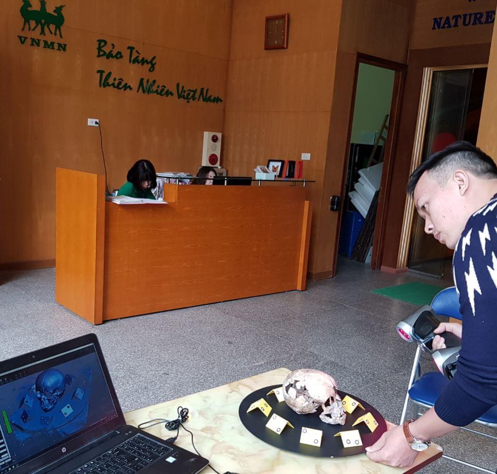 3D scan and sorting, restoring prehistoric skulls,