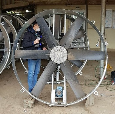 3D Scan of industrial fans at TH True Milk